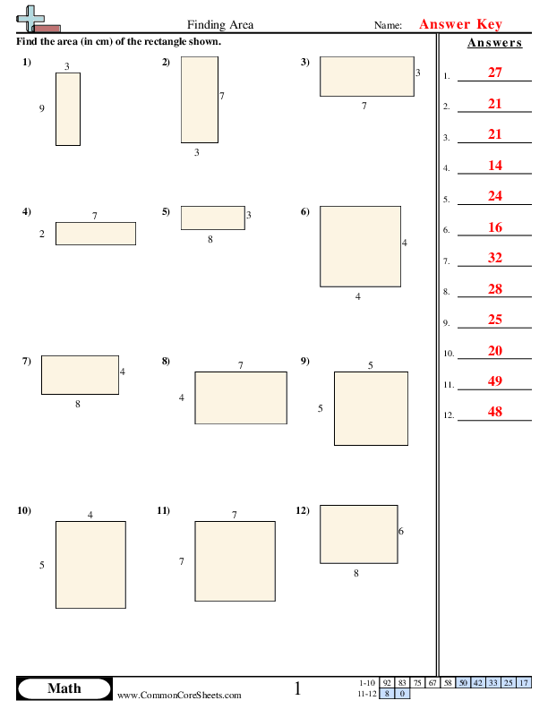  - finding-area worksheet