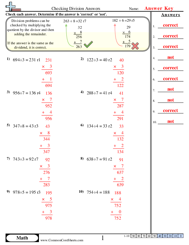  - checking-division-answers worksheet