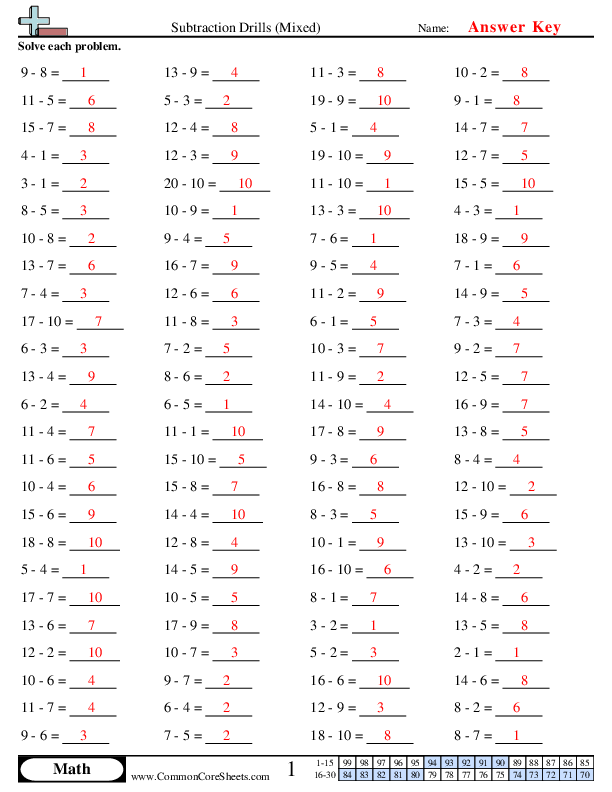  - mixed-horizontal worksheet