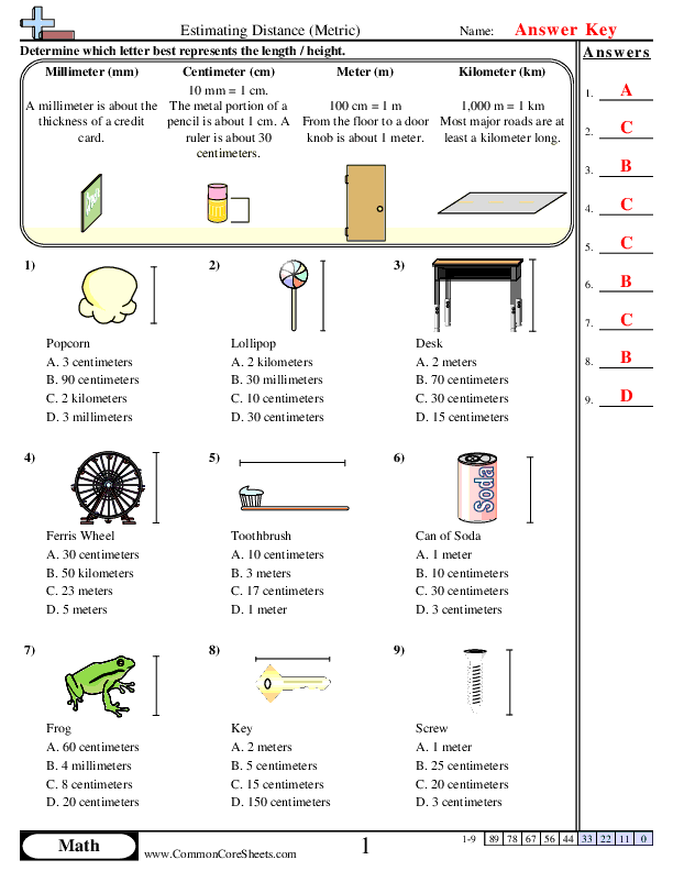  - estimating-length-metric worksheet