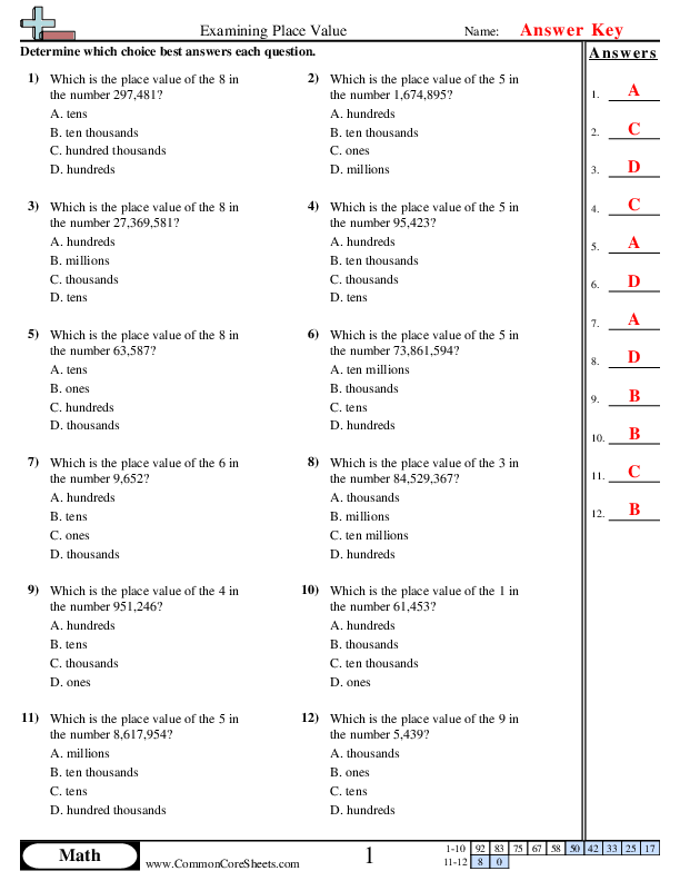  - determining-place-value-of-digit worksheet